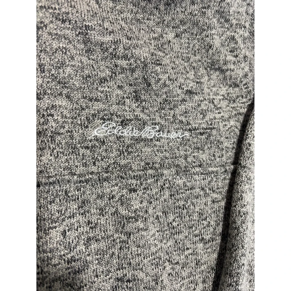 Eddie Bauer Mens Radiator Fleece Snap Mock Pullover Gray Marl XL 1326578